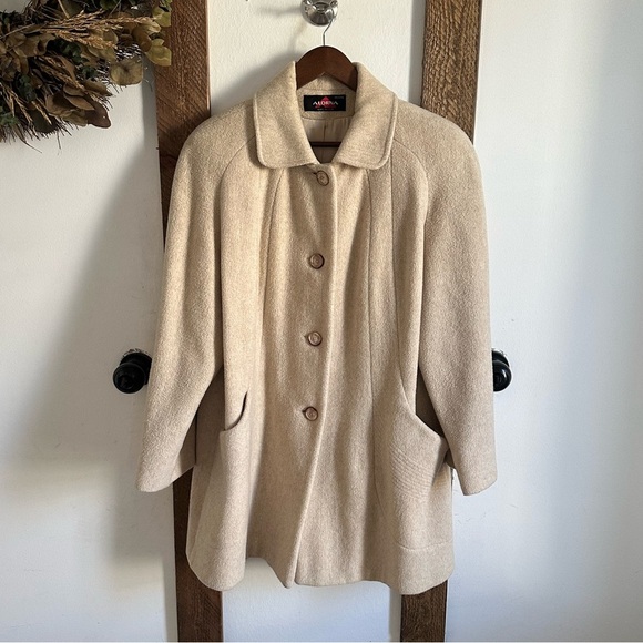 Vintage Alorna Women’s Wool with Nylon Lining Peacoat Size petite Large Made USA - Picture 5 of 14